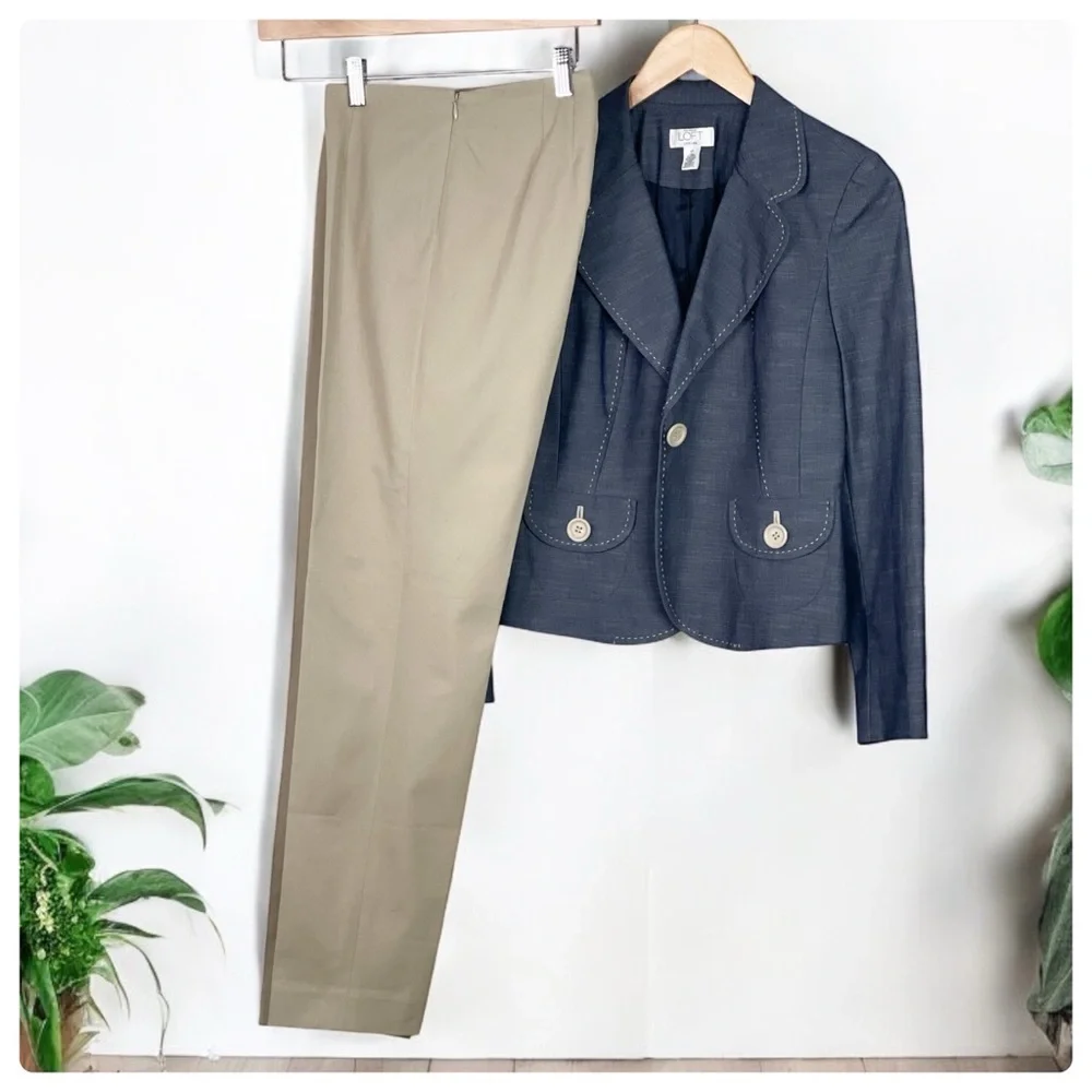 Theory Belinda 2 Bistrech Warm Khaki Pants Warm Khaki 8 - Picture 2 of 10